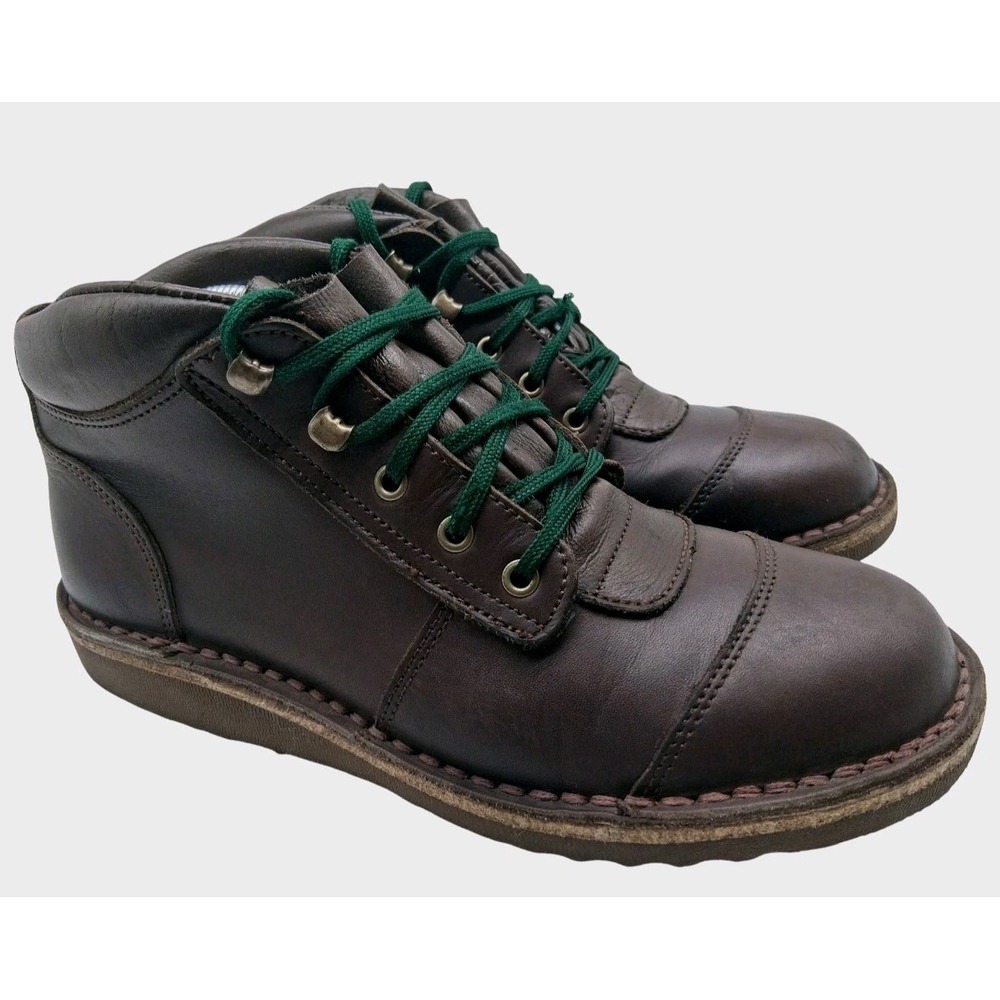 Jim Green Leather Chukka Boots Mens 9 Brown Cap Toe Lace Up Ankle Casual Boots